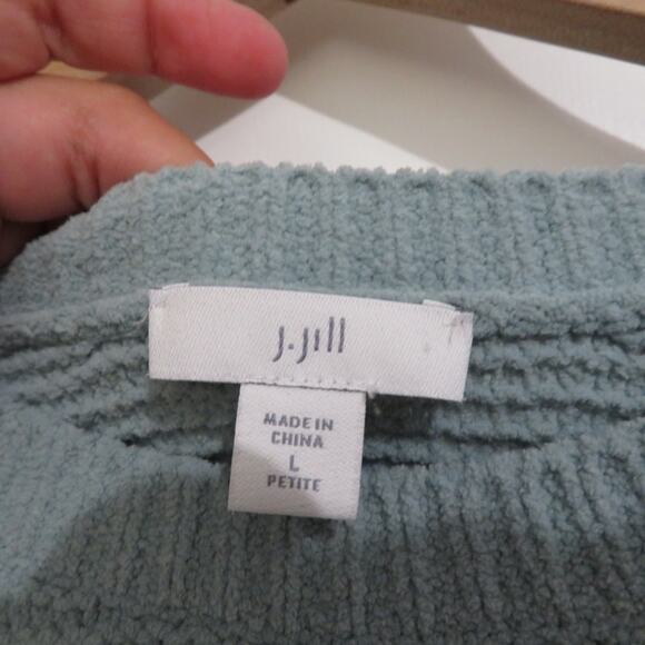 J.Jill Large Bluish Gray Long Sleeve Crewneck Knit - Picture 5 of 6
